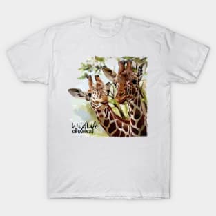 Wild Life Giraffe Art T-Shirt